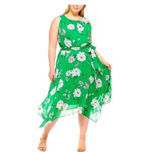 Jessica Howard Plus Size Floral-Print Midi Dress 16W